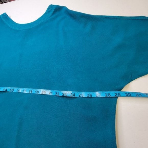 Blue Cotton Top with Dolman Sleeve - Picture 9 of 9